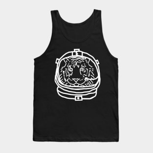 Sci Fi Funny Tiger Space Astronaut Tank Top